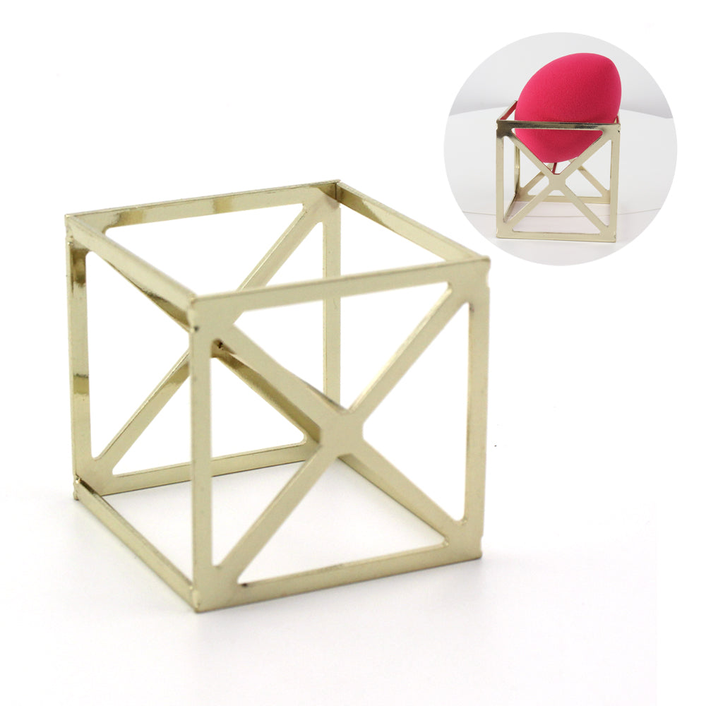 China manufacture Sponge Holder gold wire Beauty Blender Makeup Powder Puff Storage Drying Stand Holder-msa47