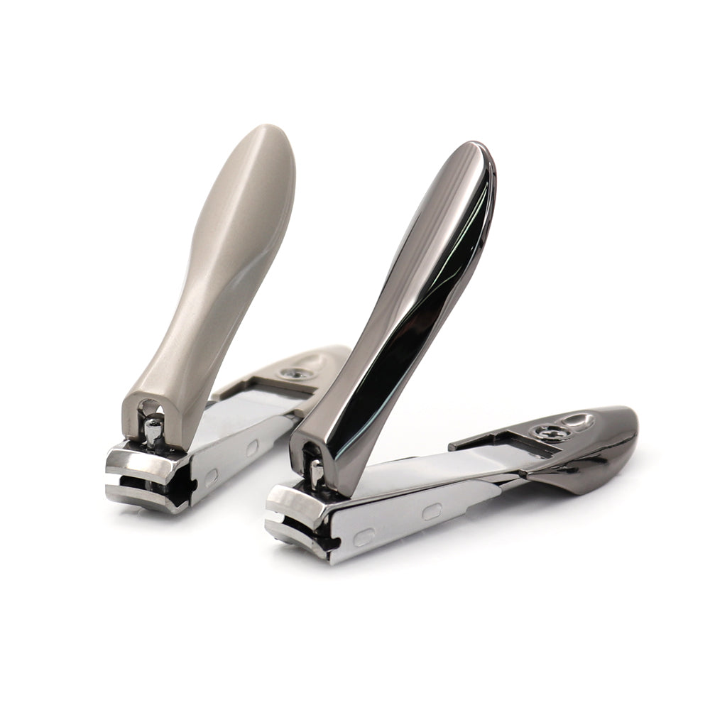 One big one small two pack Stainless Steel carbon steel Nail Cutter with Catcher Function Nail File Fingernail Toenail Clipper-MSC012