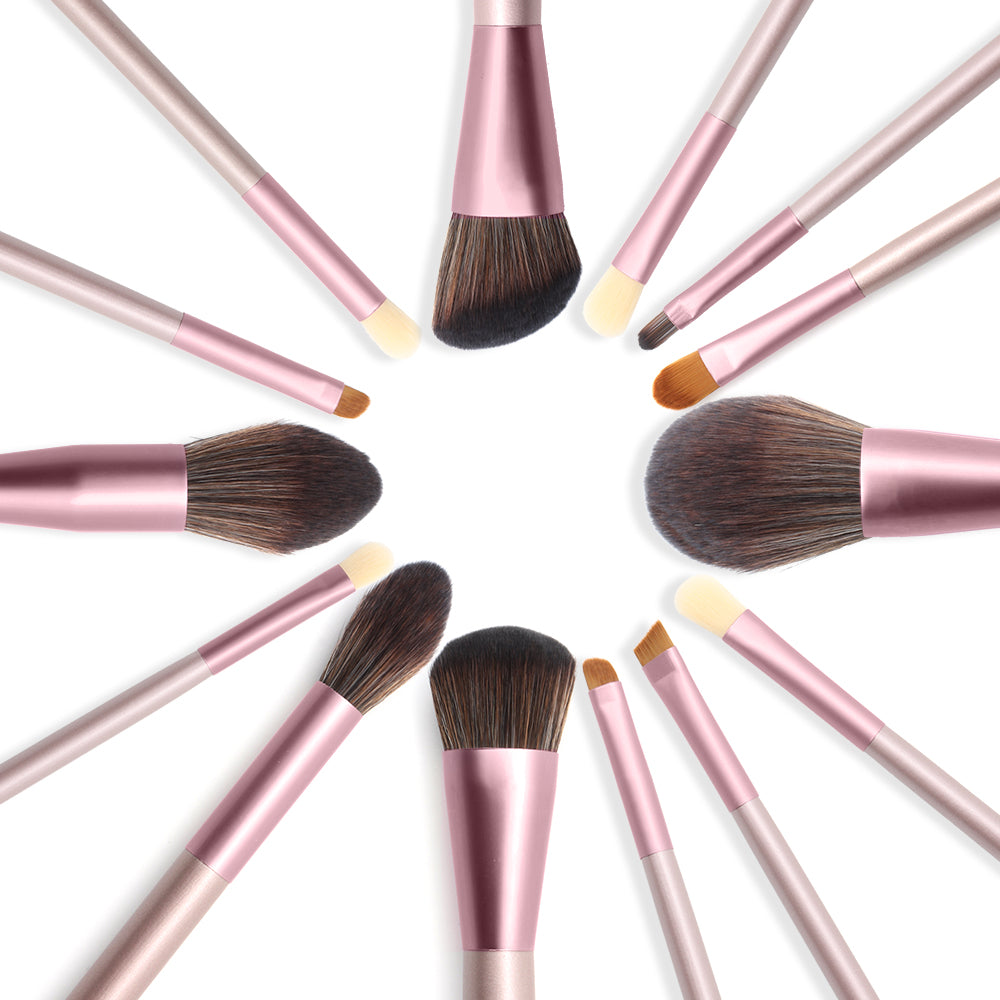 12pcs makeup brush super soft high quality advance vegan makeup brushes set cosmetic brush kit-MSB01