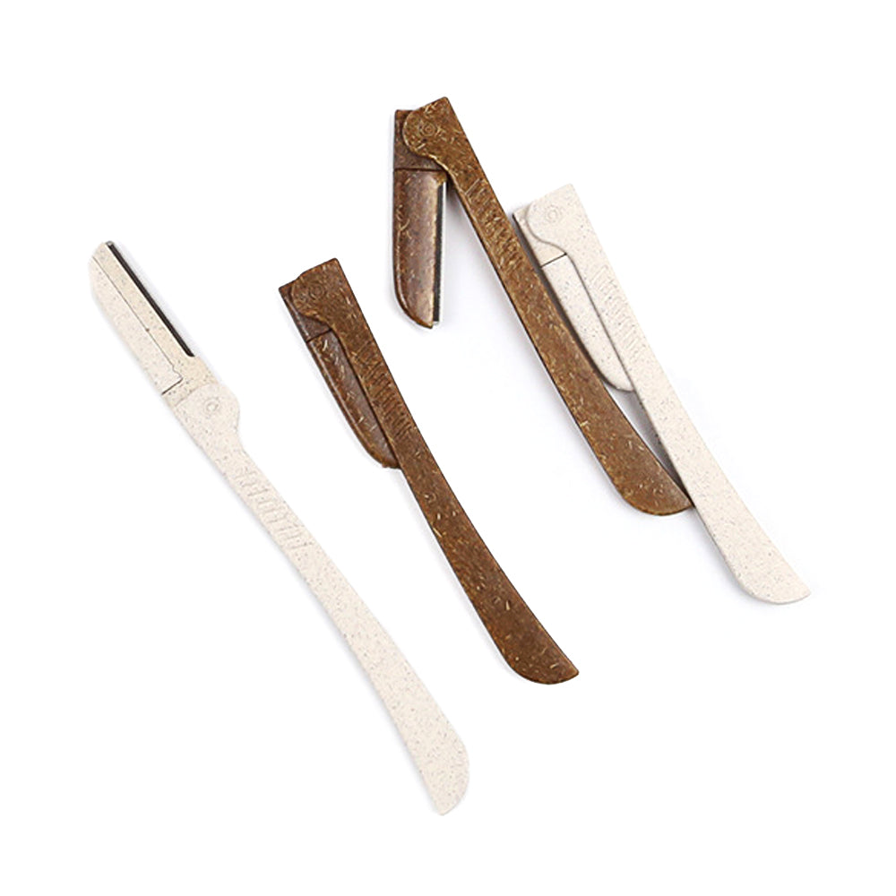 Best selling product Private Label High-end hotel household Degradable eyebrow razor stainless steel Facial scraper Micro shave-MSK038