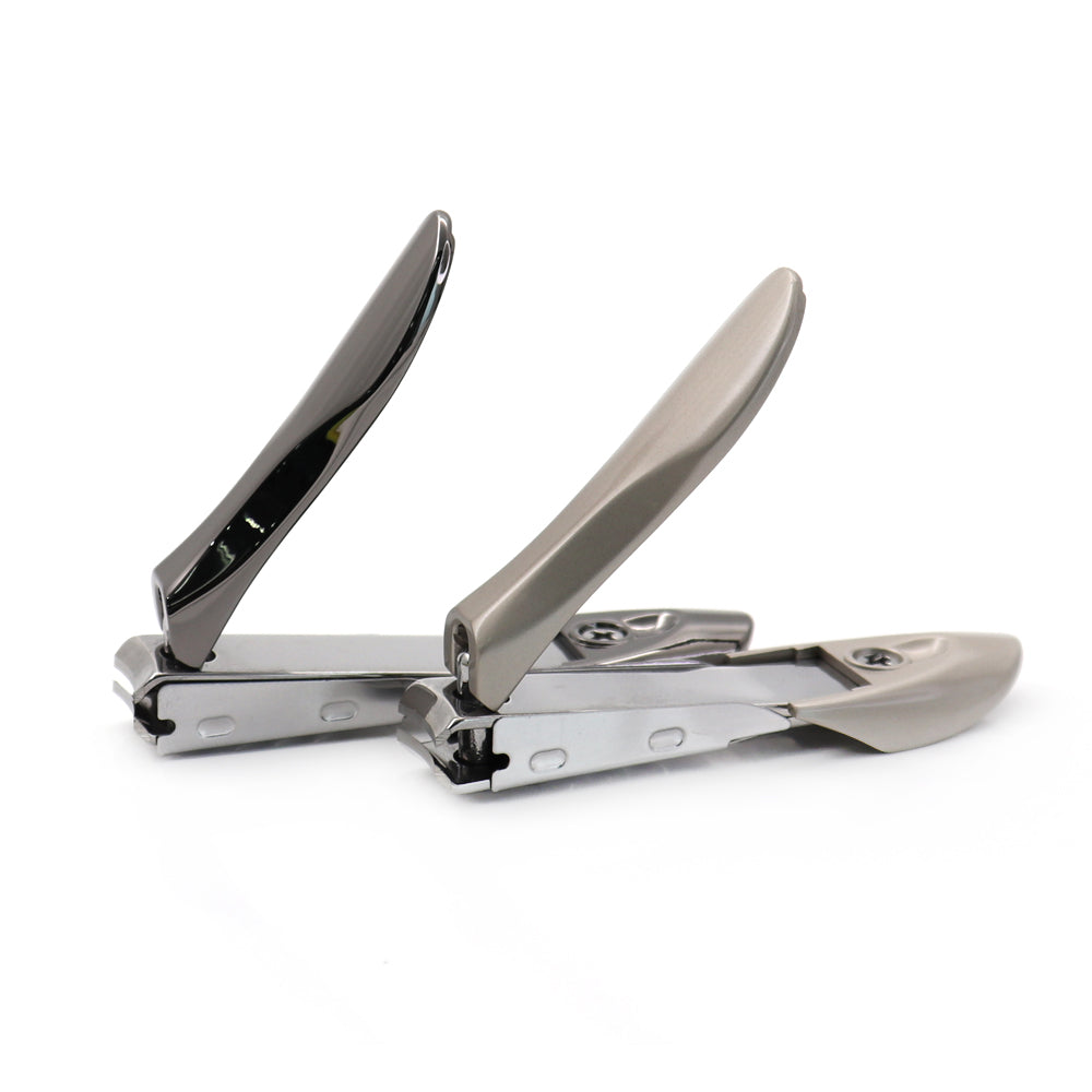 One big one small two pack Stainless Steel carbon steel Nail Cutter with Catcher Function Nail File Fingernail Toenail Clipper-MSC012
