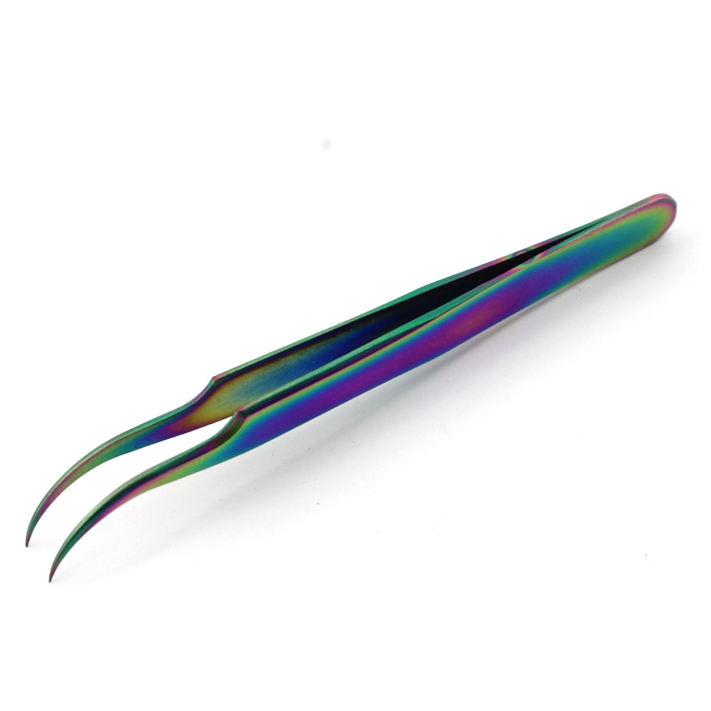 OEM Professional stainless steel volume eyelash extension tweezers lashes tweezers-MST057