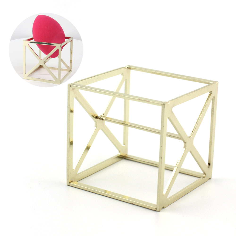 China manufacture Sponge Holder gold wire Beauty Blender Makeup Powder Puff Storage Drying Stand Holder-msa47