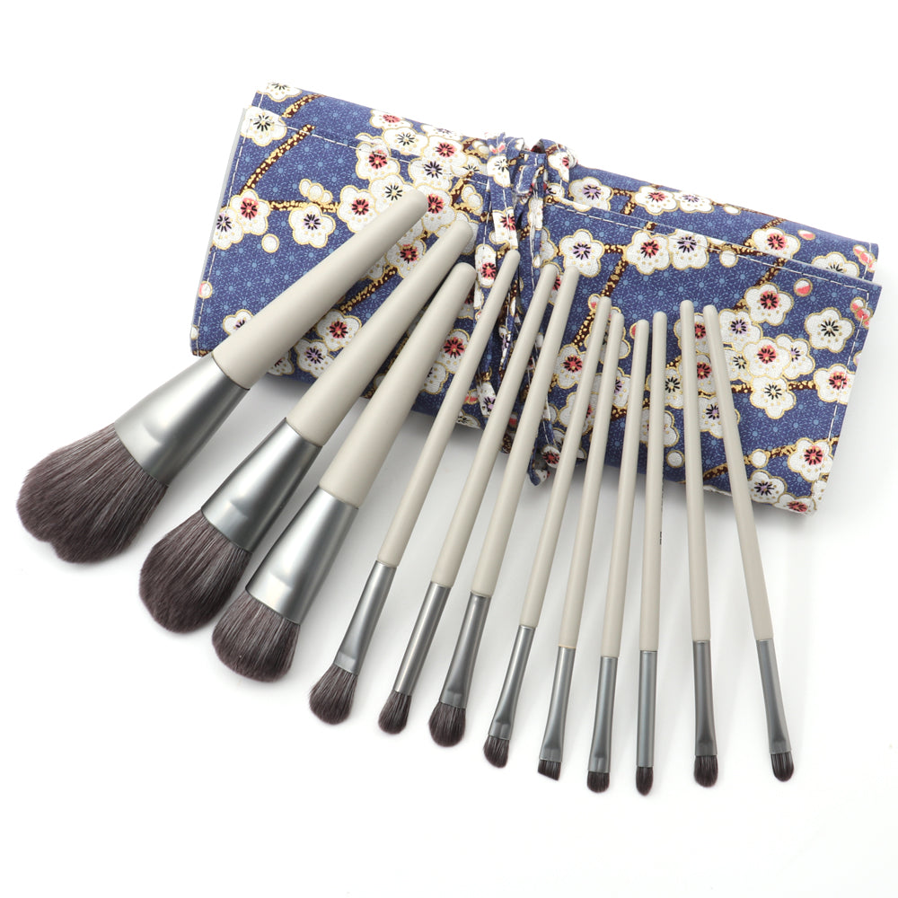 Wholesale soft vegan base make up brushes set quality cosmetic brush kit-MSB02