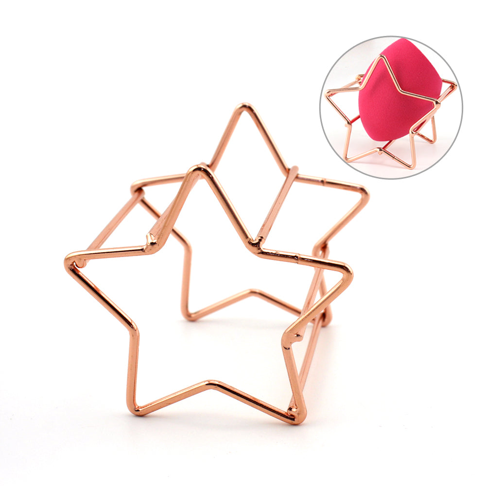 Gold high quality Wholesale Sponge Holder wire Beauty Blender Makeup Powder Puff Storage Drying Stand Holder-msa42