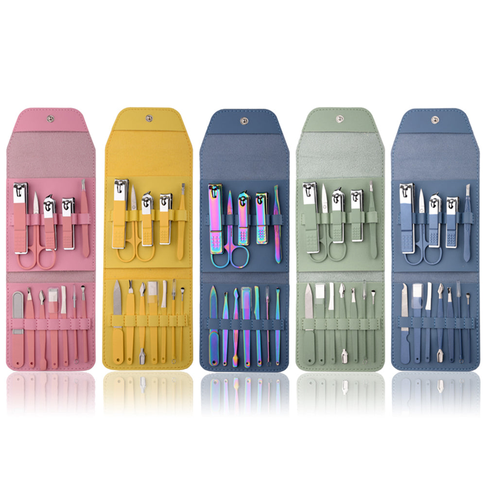 High Quality Custom Wholesale Original Hot sale Care Clipper Professional Beauty Cuticle Clipper 16 Pcs manicure set-MS241