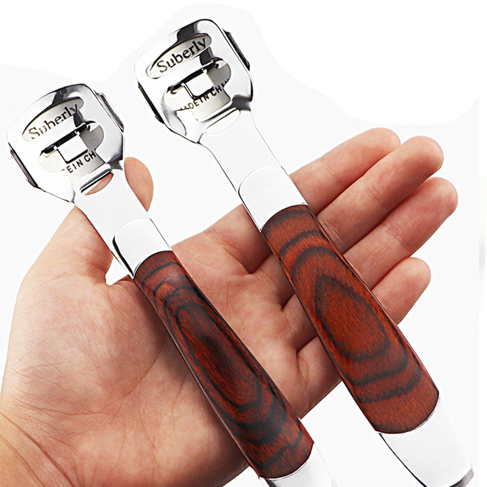 Stainless Steel wooden handle 10 Pedicure Blades Dead Skin Callus Remover Shaver Cutter Razor-msf26