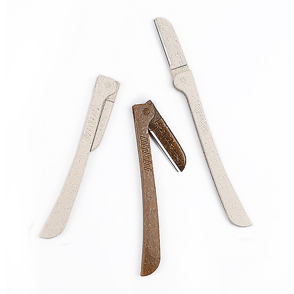 Best selling product Private Label High-end hotel household Degradable eyebrow razor stainless steel Facial scraper Micro shave-MSK038