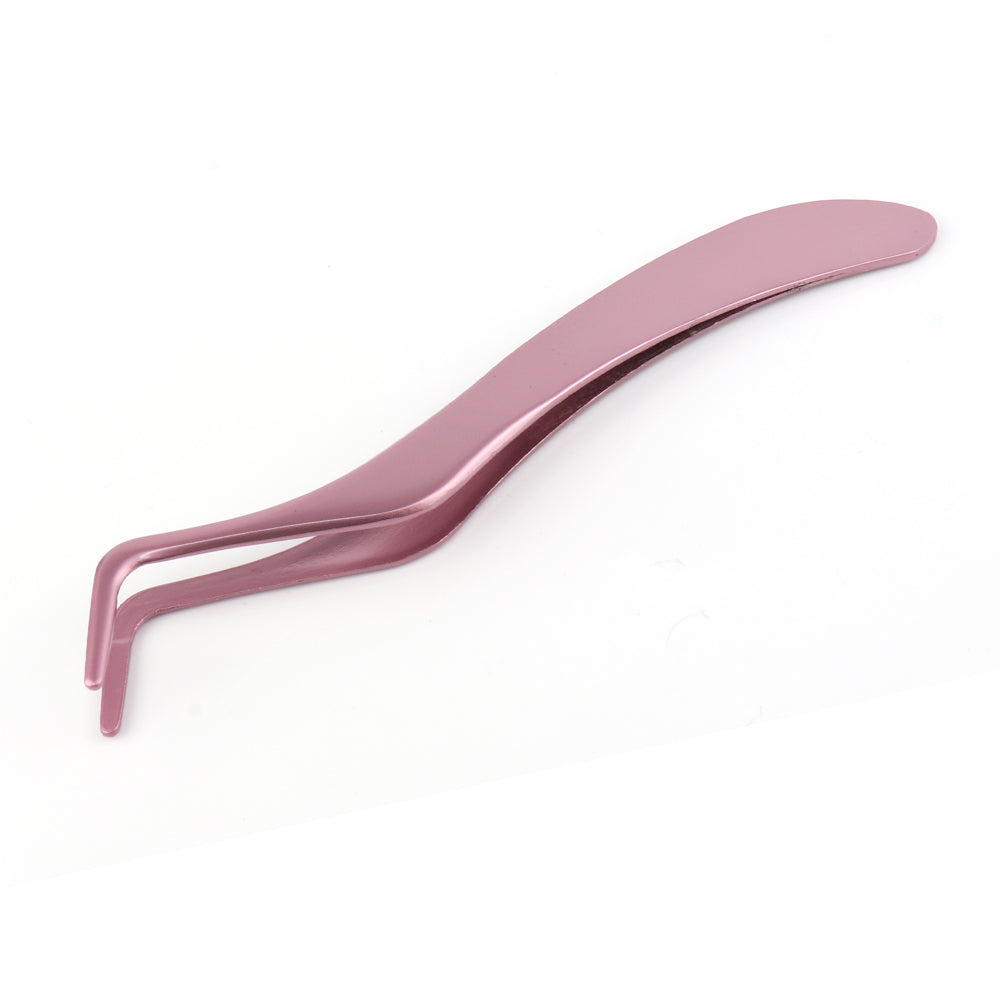 Wholesale Custom Eye Lashes Accessories Cosmetic Extension stainless makeup tool kits Rose gold Eyelash Tweezers-MST099