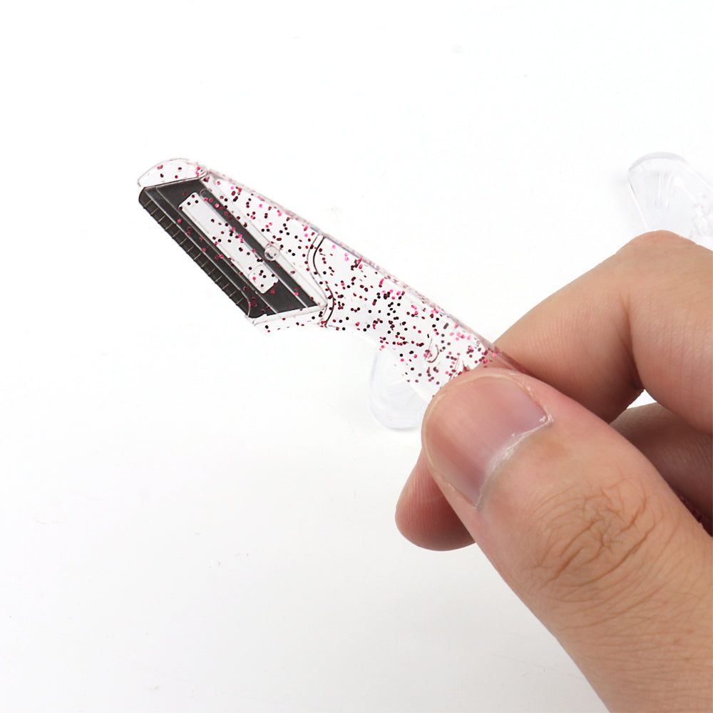 Amazon hot sale Women Makeup Tools Eyebrow Razor Trimmer Stainless Steel facial hair Blade Eyebrow Trimmer With Cover-MSK019