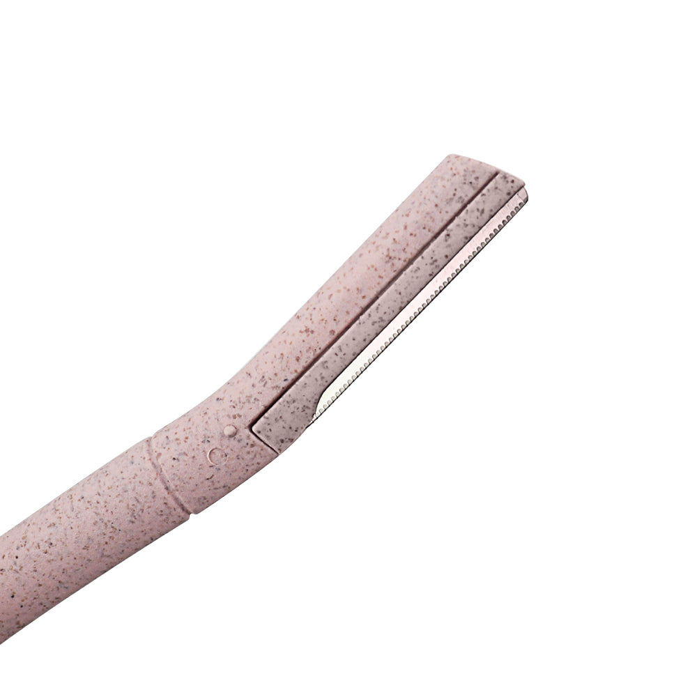 Best selling product Hot sale Private Label High-end hotel household Wheat straw Degradable eco friendly Eyebrow shaver-MSK028-B