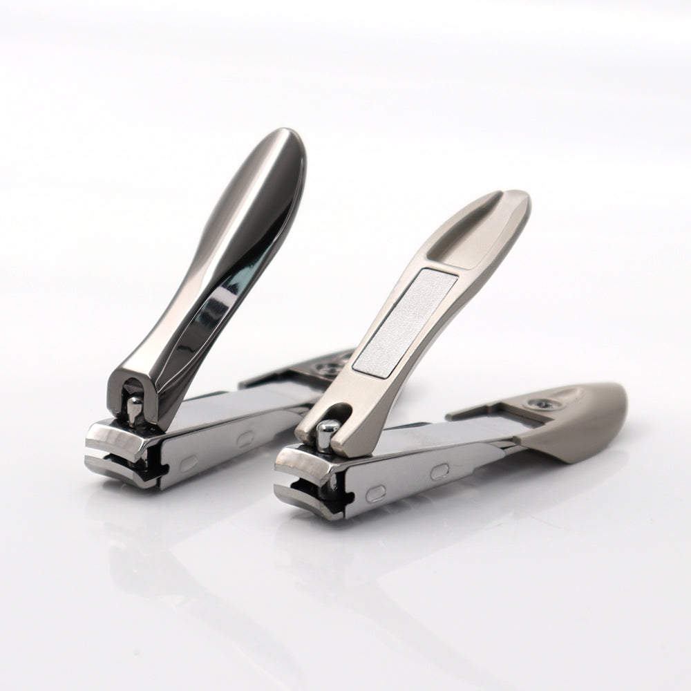 One big one small two pack Stainless Steel carbon steel Nail Cutter with Catcher Function Nail File Fingernail Toenail Clipper-MSC012