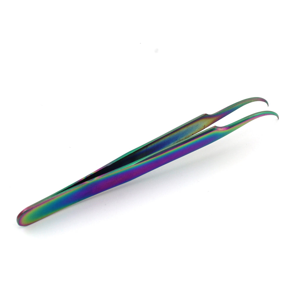 OEM Professional stainless steel volume eyelash extension tweezers lashes tweezers-MST057