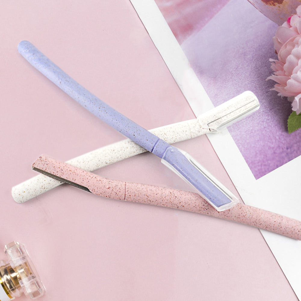 Best selling product Hot sale Private Label High-end hotel household Wheat straw Degradable eco friendly Eyebrow shaver-MSK028-B