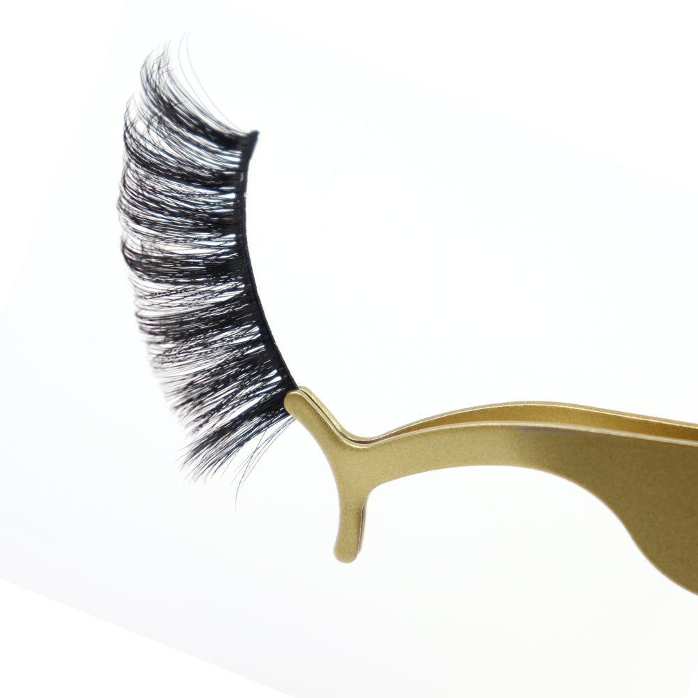 Private Label 3D 10 Pairs False Eyelashes Kit Silk Eyelash Glue Tweezers Set-LGSS-M05BL