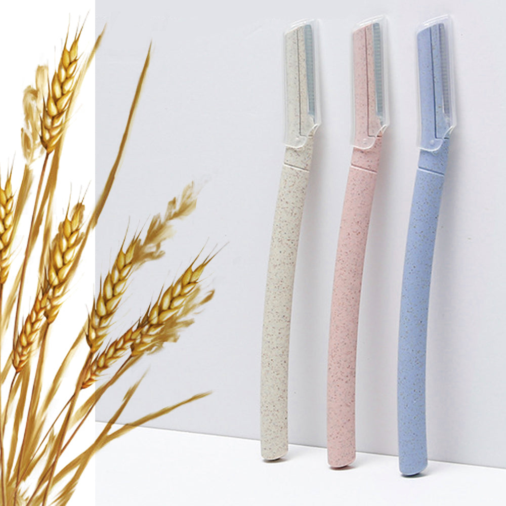 Best selling product Hot sale Private Label High-end hotel household Wheat straw Degradable eco friendly Eyebrow shaver-MSK028-B