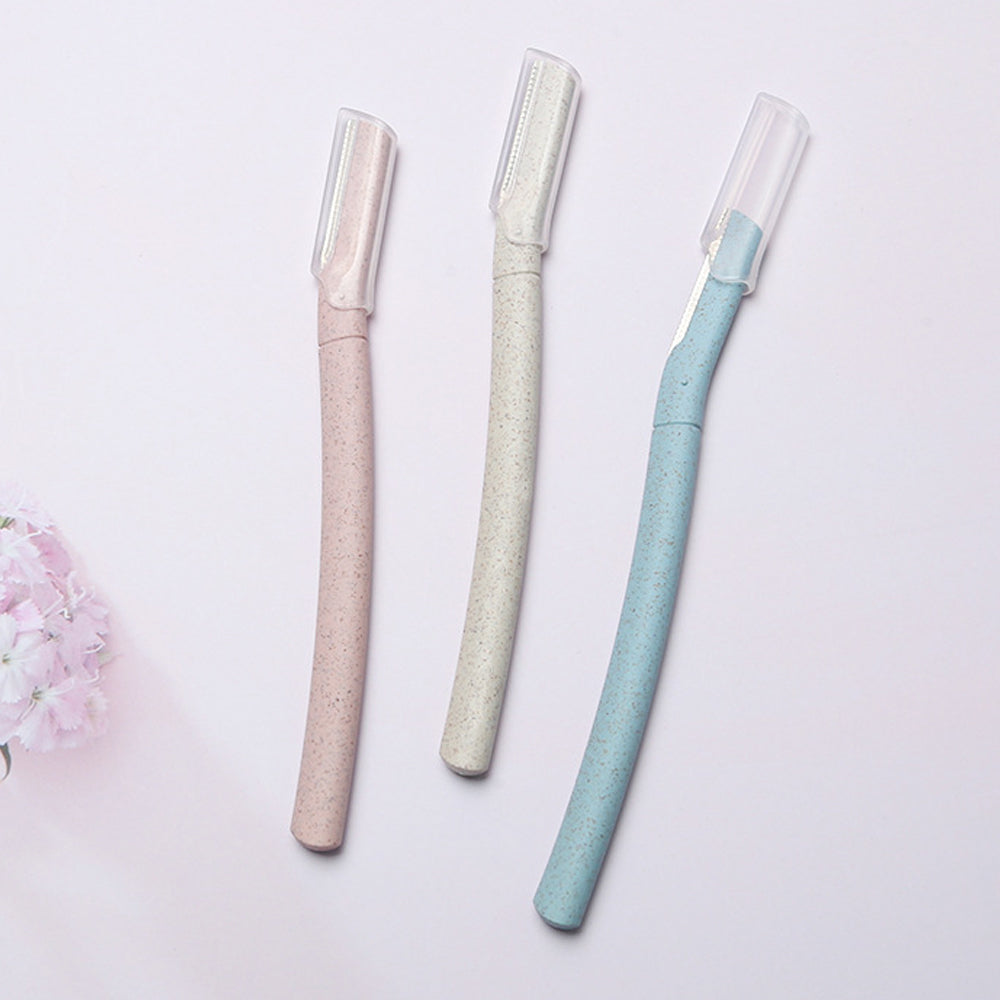 Best selling product Hot sale Private Label High-end hotel household Wheat straw Degradable eco friendly Eyebrow shaver-MSK028-B