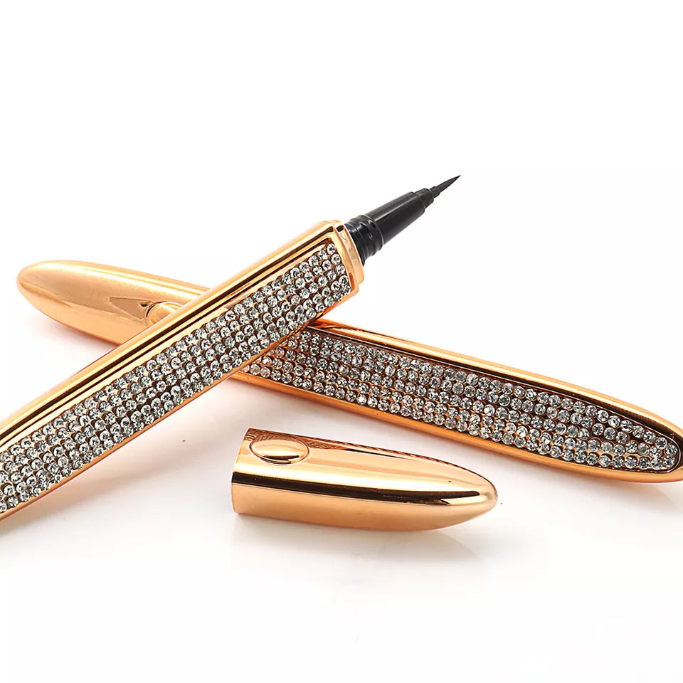 Private label diamond shiny waterproof eyeliner glue pen eyelash longer mascara-LGSS-M08BL