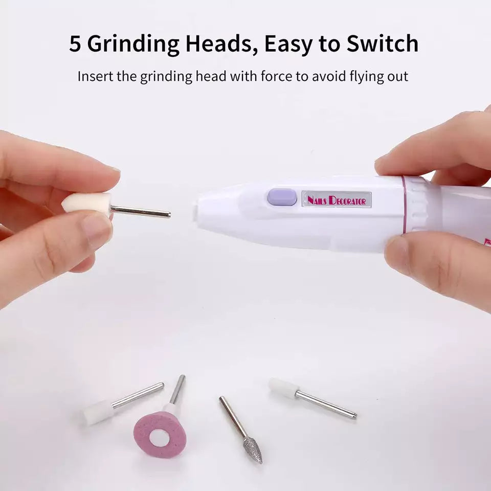 Professional Electric Manicure Pedicure Nail File Set with Callus Remover Set Nail Buffer Polisher-MSD002