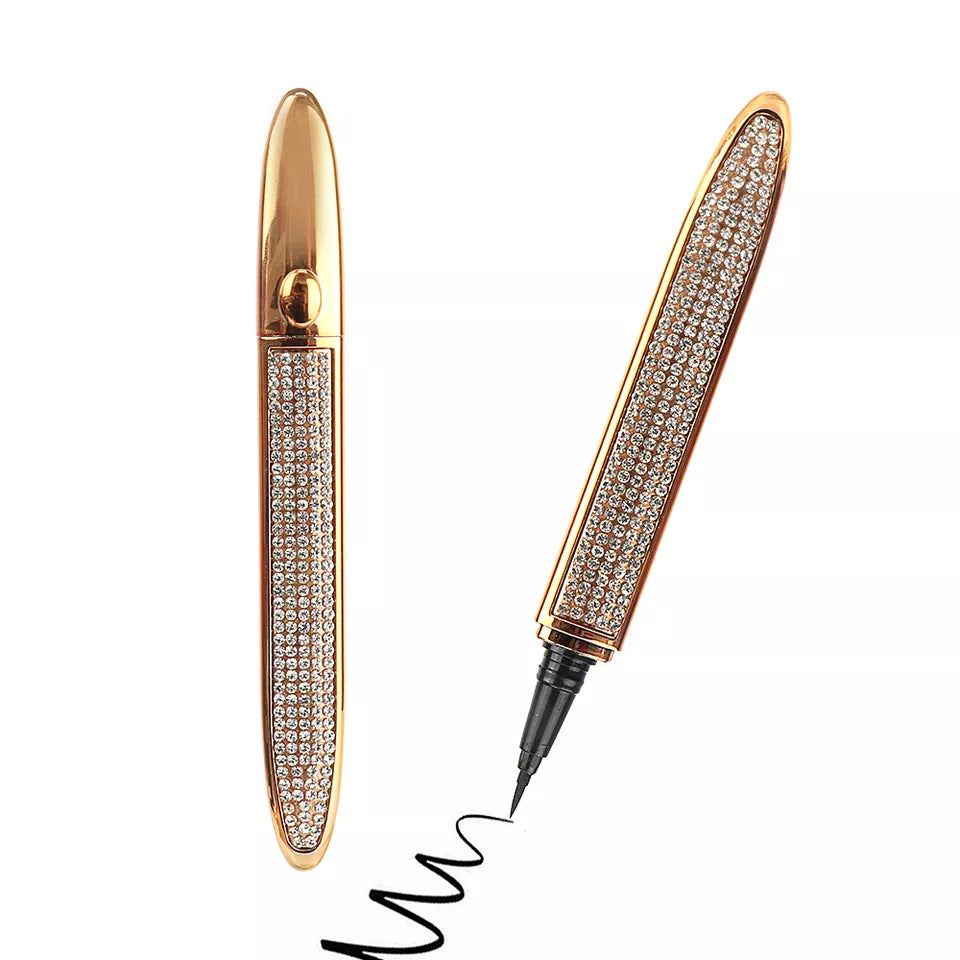 Private label diamond shiny waterproof eyeliner glue pen eyelash longer mascara-LGSS-M08BL
