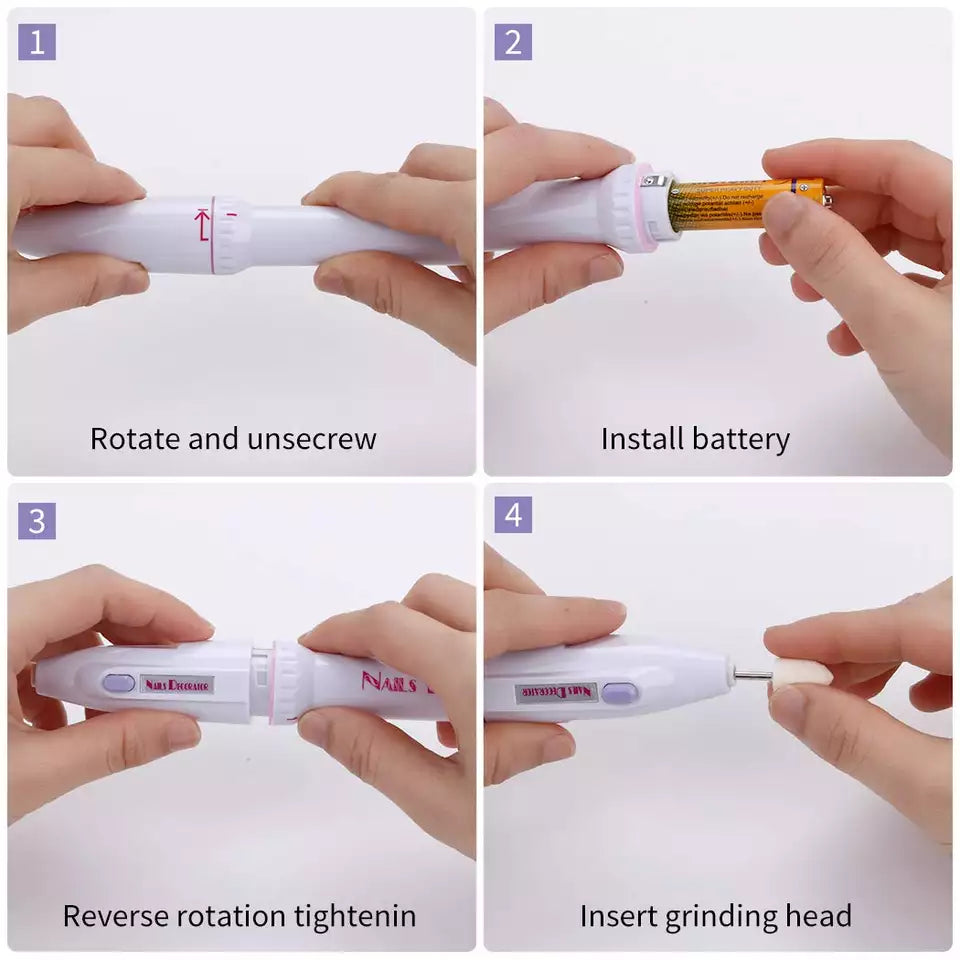 Professional Electric Manicure Pedicure Nail File Set with Callus Remover Set Nail Buffer Polisher-MSD002