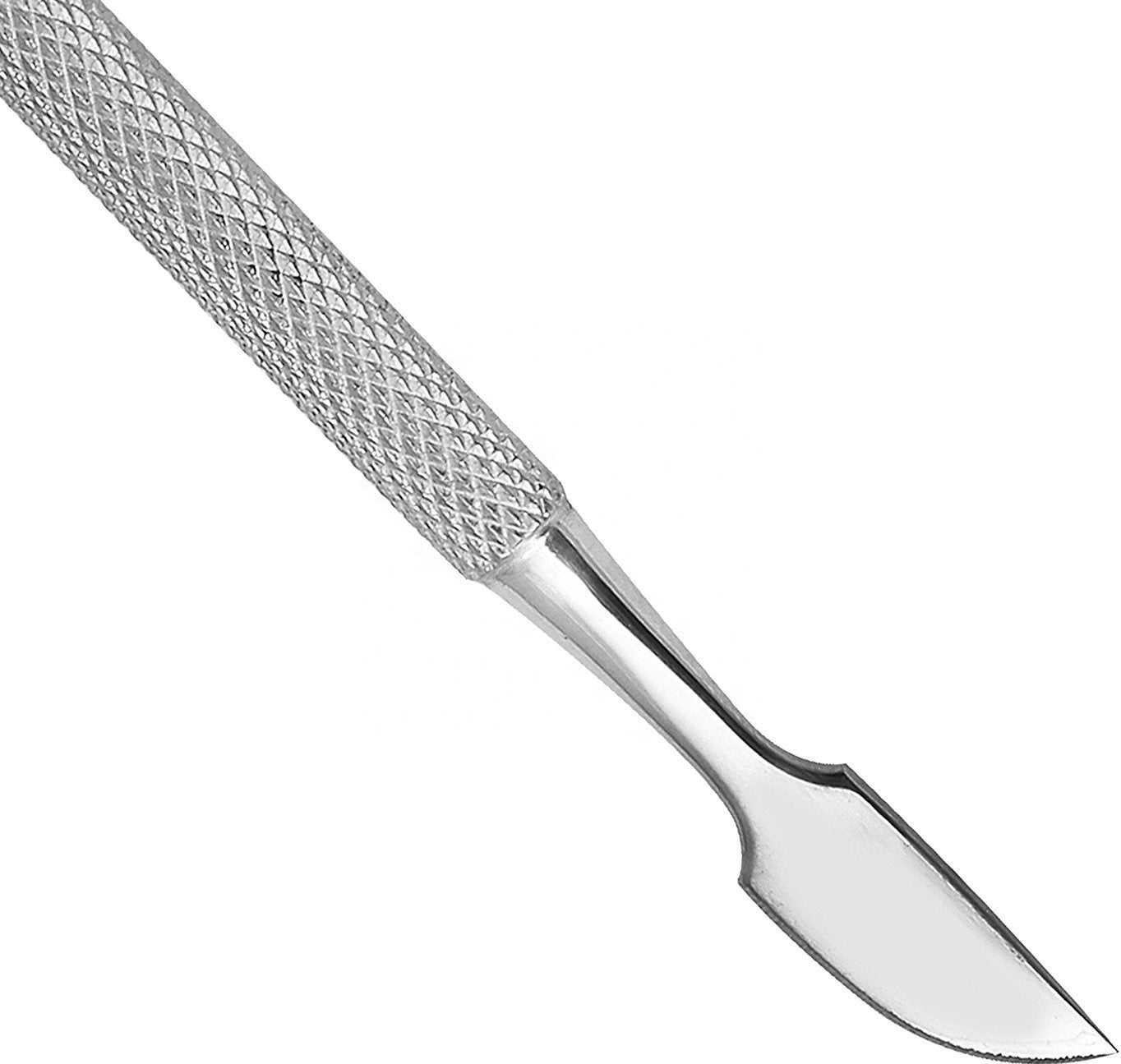 Cuticle Pusher and Cutter - Professional Grade Stainless Steel Cuticle Remover and Cutter - Durable Manicure and Pedicure Tool-MSR04-01