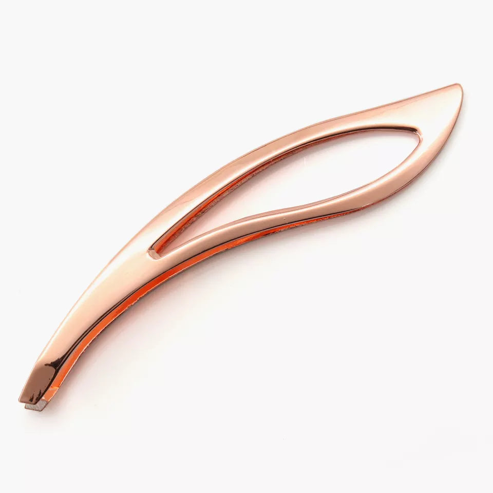 Wholesale high quality Rose Gold Customized Logo Eyebrow Tweezer Eyelash Tweezers Set-MST035