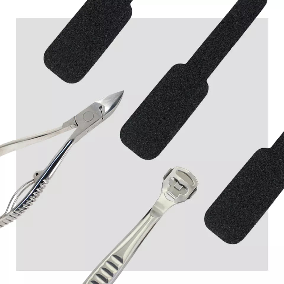 Wholesale high quality Customize professional 3 pcs foot nail kit nail clipper nail file cuticle nippers toe pedicure set- LGSS-M13cl