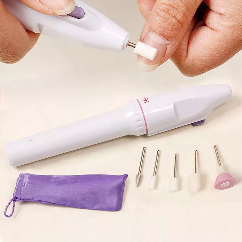 Professional Electric Manicure Pedicure Nail File Set with Callus Remover Set Nail Buffer Polisher-MSD002