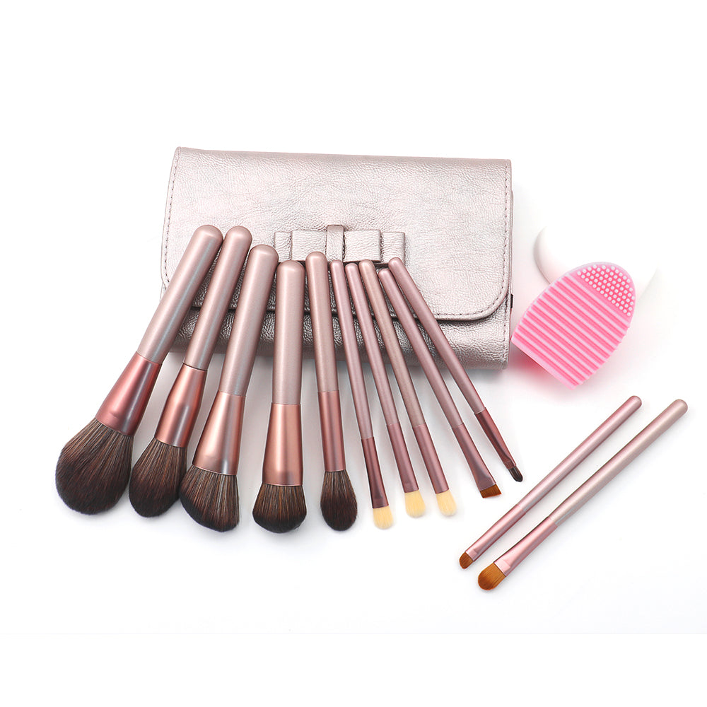12pcs makeup brush super soft high quality advance vegan makeup brushes set cosmetic brush kit-MSB01