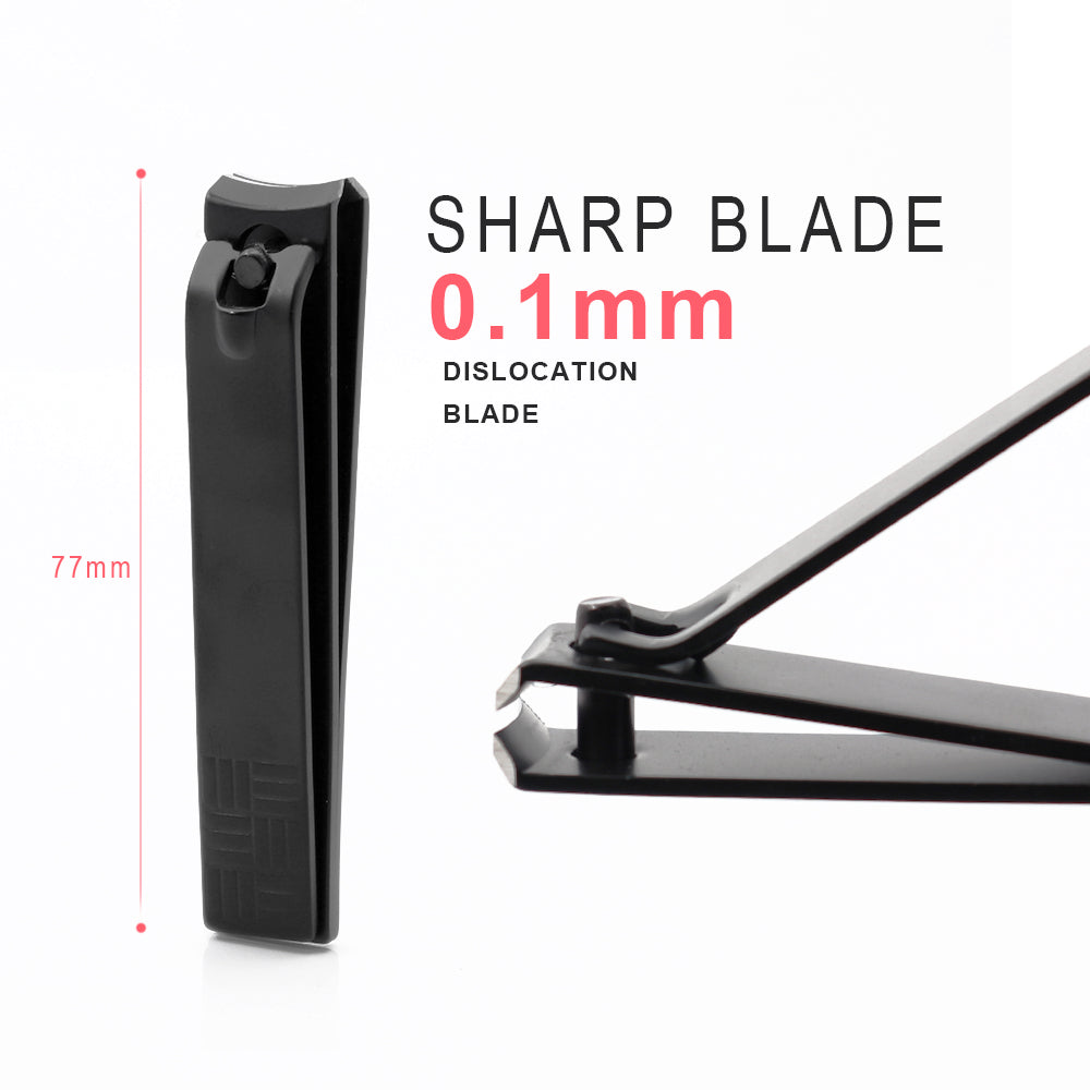 Wholesale Nail Clippers Big Carbon Steel Black Portable Finger Nail Clipper-MSC010