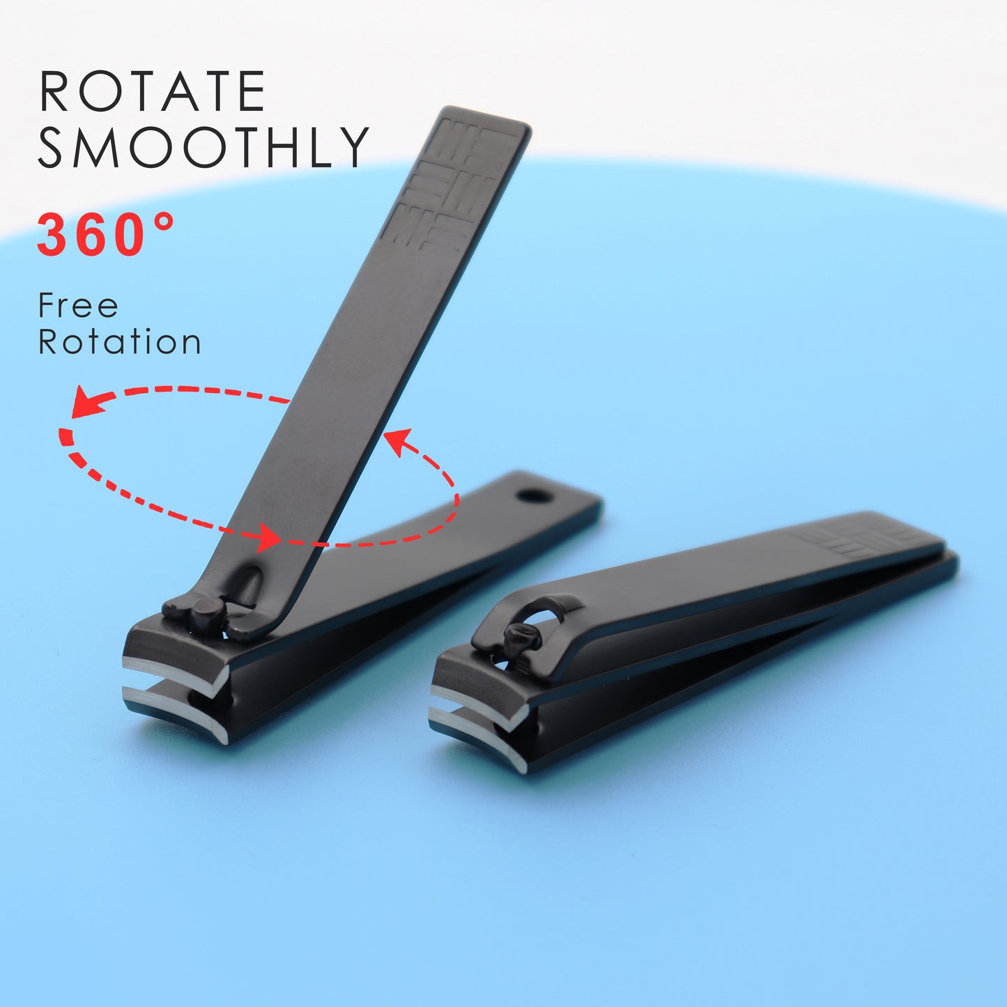 Wholesale Nail Clippers Big Carbon Steel Black Portable Finger Nail Clipper-MSC010