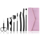 8pcs/Set Tool Eyebrow Tweezers Eyebrow Grooming Suit Professional Trimmer Brush Comb Eyebrow trimming Cosmetic Kit Set-MS244