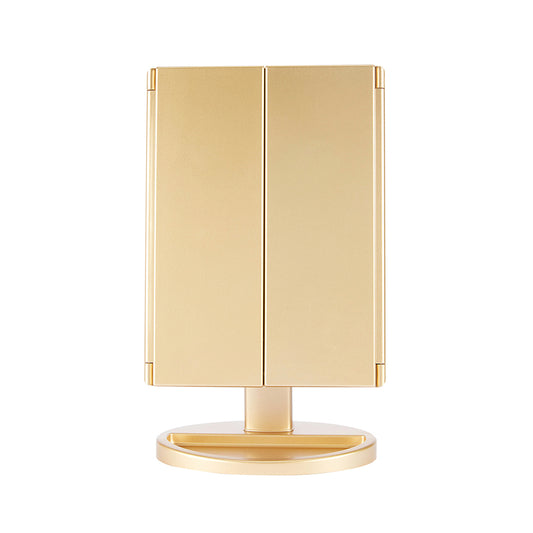 Amazon Top Seller 2022 touch LED light Makeup Mirror Desktop Trifold Magnified Make Up Mirror-msm36