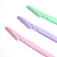 Private Label High-end hotel household disposable Safety Round Black Eyebrow Trimmer Razor With Plastic Cover- MSK003