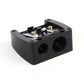 High quality Plastic Rose gold makeup eye pencil sharpener 2hole cosmetic lip eyebrow eyeliner pencil sharpener with cover-MSA115