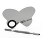Stainless Steel Makeup Palette Spatula Cosmetic tool lovely cute Butterfly Eye Shadow Eyelash shape Foundation mixing Palette-mscp002