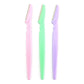 Private Label High-end hotel household disposable Safety Round Black Eyebrow Trimmer Razor With Plastic Cover- MSK003