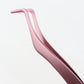 Wholesale Custom Eye Lashes Accessories Cosmetic Extension stainless makeup tool kits Rose gold Eyelash Tweezers-MST099