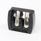 High quality Plastic Rose gold makeup eye pencil sharpener 2hole cosmetic lip eyebrow eyeliner pencil sharpener with cover-MSA115
