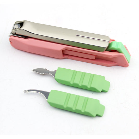 Amazon product Zinc alloy nail clipper manicure set safety Multifunction Mobile phone holder nail Exquisite clipper nails-MSC058