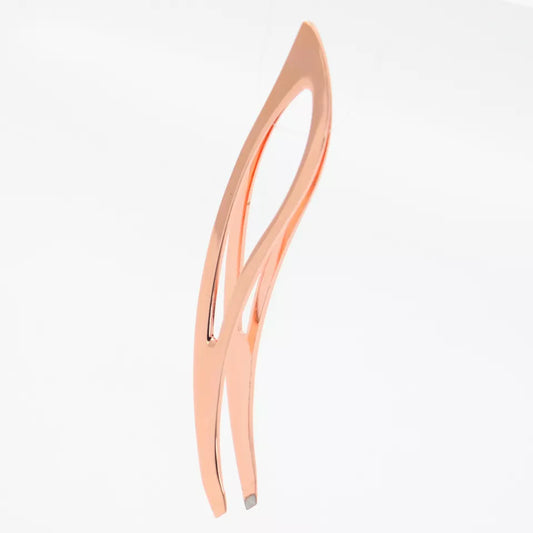Wholesale high quality Rose Gold Customized Logo Eyebrow Tweezer Eyelash Tweezers Set-MST035