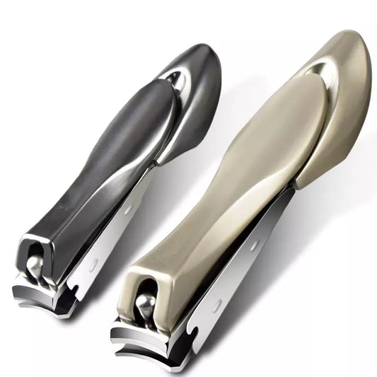 One big one small two pack Stainless Steel carbon steel Nail Cutter with Catcher Function Nail File Fingernail Toenail Clipper-MSC012