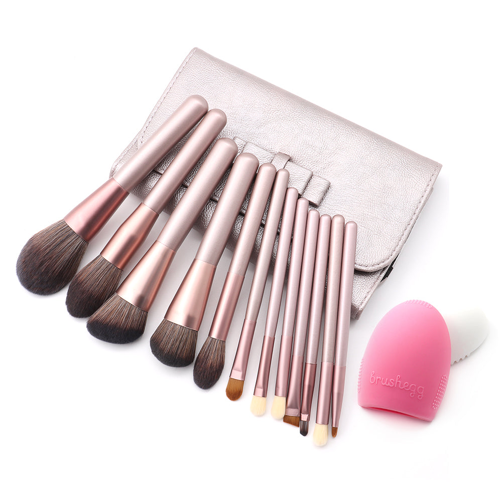 12pcs makeup brush super soft high quality advance vegan makeup brushes set cosmetic brush kit-MSB01